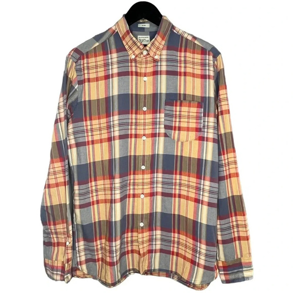 J. Crew Other - J. Crew Plaid Long Sleeve Cotton Button Down Shirt Size Large Slim
